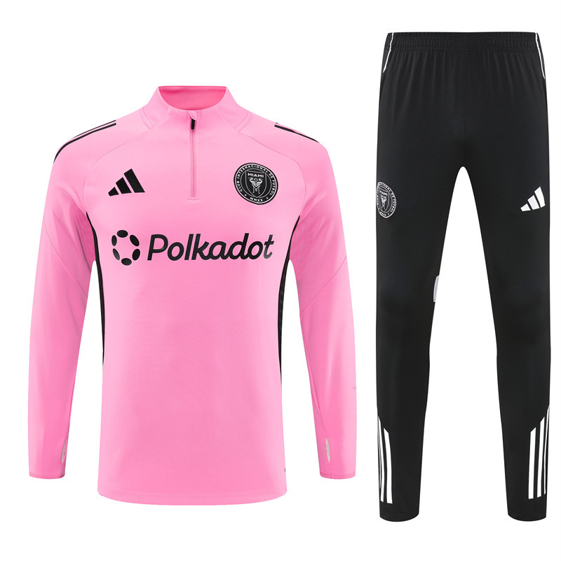 2025 26 inter miami pink tracksuit front 2025-26 Inter Miami Pink Tracksuit - Front