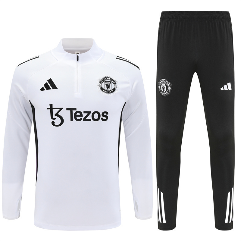 2025 26 manchester united white and purple tracksuit front 2025-26 Manchester United White and Purple Tracksuit - Front