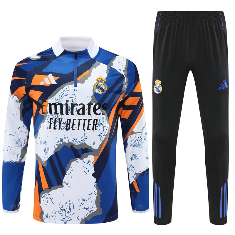 2025 26 real madrid yellow and blue tracksuit camo front 2025-26 Real Madrid Yellow and Blue Tracksuit - Camo - Front