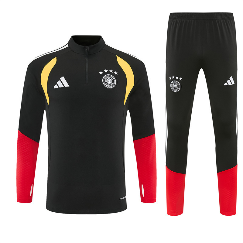 2026 27 germany black tracksuit front 2026-27 Germany Black Tracksuit - Front