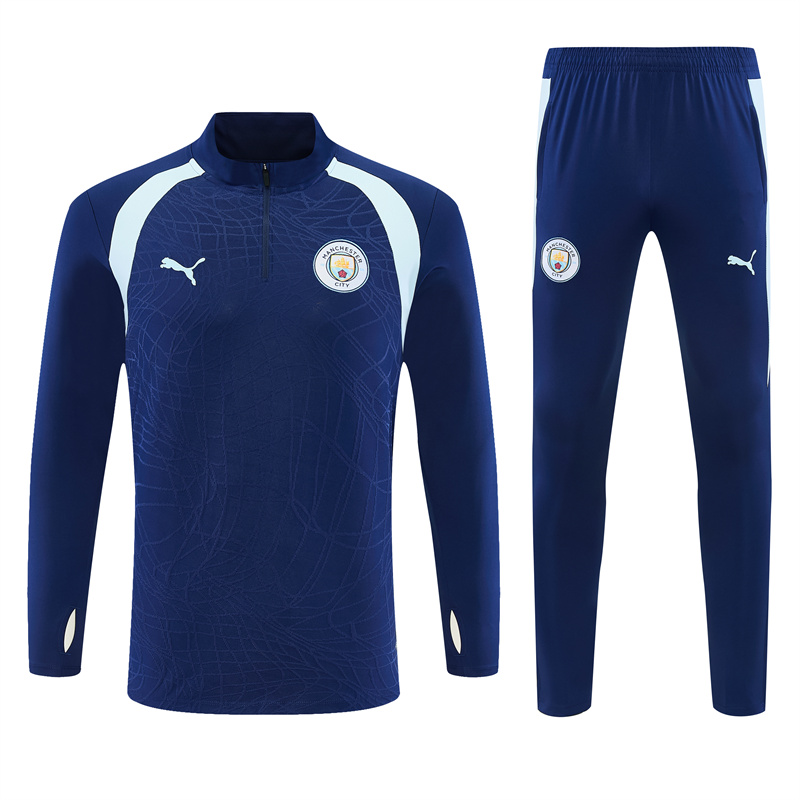 2026 27 manchester city navy blue tracksuit front 2026-27 Manchester City Navy Blue Tracksuit - Front