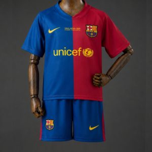 08 09 kids barcelona home retro kit jersey size 16 28