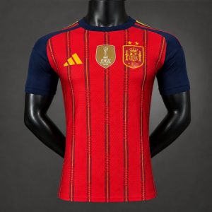 Sale 2 Star Player Version 2026 Spain Home Jersey With Champion Patch - Front