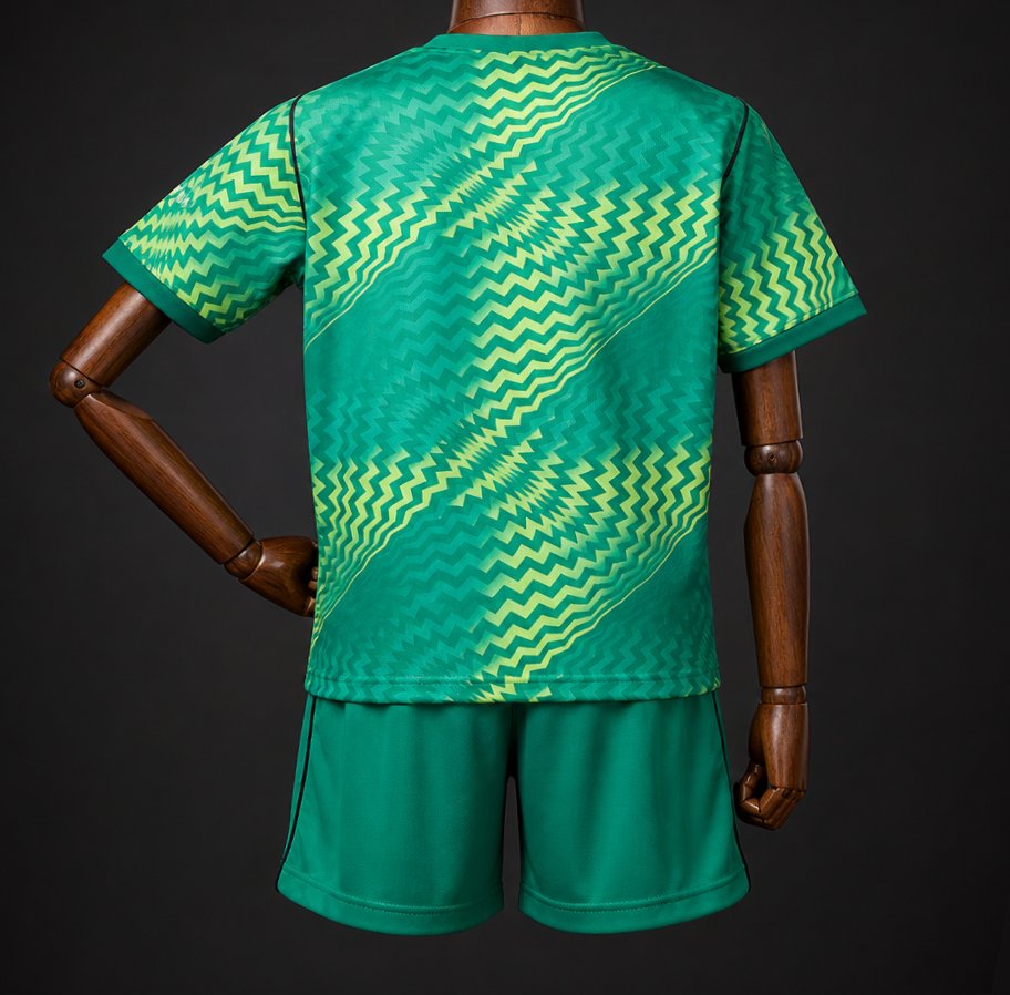 2 stars 26 27 kids psg paris saint germain green goalkeeper jersey back 2 Stars 26 27 Kids PSG Paris Saint Germain Green Goalkeeper Jersey - Back