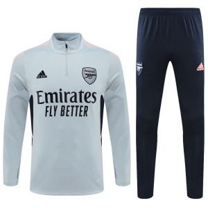 2022-23 Arsenal Light Grey Tracksuit - Front