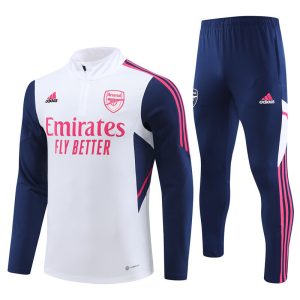 2022-23 Arsenal White Tracksuit - Front