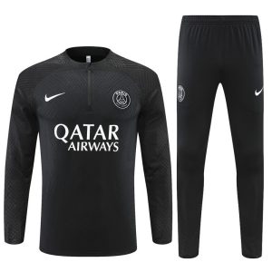 2022-23 PSG Black Tracksuit - Player Version - Front