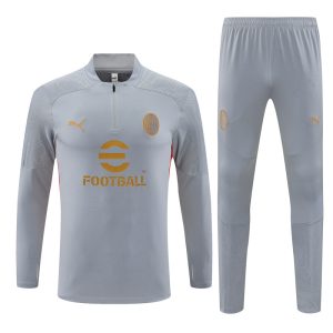 2024-25 AC Milan Grey Tracksuit - Front