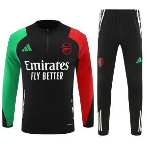 2024-25 Arsenal Black Tracksuit - Front