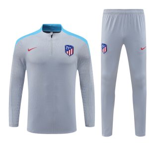 2024-25 Atletico Madrid Grey Tracksuit - Player Version - Front