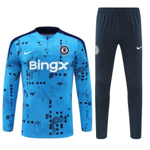 2024-25 Chelsea Light Blue Tracksuit - Camo - Front
