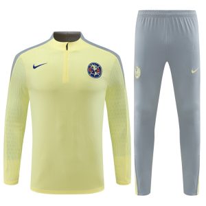 2024-25 Club America Light Yellow Tracksuit - Player Version - Front