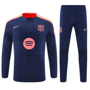 2024-25 FC Barcelona Navy Blue Tracksuit - Player Version - Front