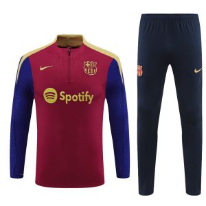 2024-25 FC Barcelona Red Tracksuit - Player Version - Front