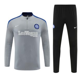 2024-25 Inter Milan Light Grey Tracksuit - Player Version - Front
