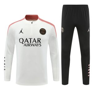 2024-25 Jordan x PSG White Tracksuit - Player Version - Front