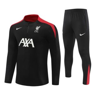 2024-25 Liverpool Black Tracksuit - Player Version - Front
