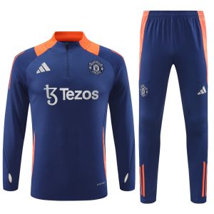 2024-25 Manchester United Navy Blue Tracksuit - Front