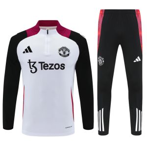 2024-25 Manchester United White Tracksuit - Front