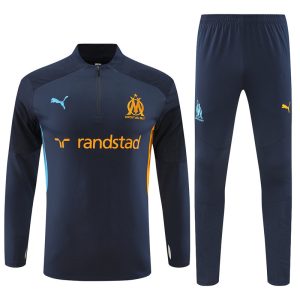 2024-25 Marseille Navy Blue Tracksuit - Front