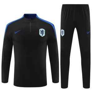 2024-25 Netherlands Black Tracksuit - Player Version - Front