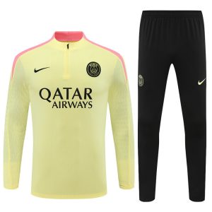 2024-25 PSG Light Yellow Tracksuit - Player Version - Front