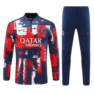2024-25 PSG Red and Blue Tracksuit - Camo - Front