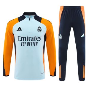 2024-25 Real Madrid Light Blue Tracksuit - Front