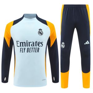 2024-25 Real Madrid Light Blue Tracksuit - Player Version - Front