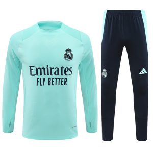 2024-25 Real Madrid Turquoise Tracksuit - Player Version - Front