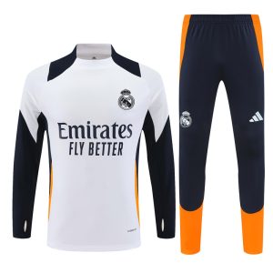 2024-25 Real Madrid White Tracksuit - Player Version - Front
