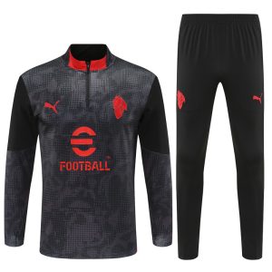2025-26 AC Milan Black Tracksuit - Camo - Front
