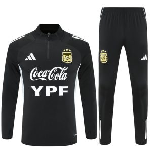 2025-26 Argentina Black Tracksuit - Front