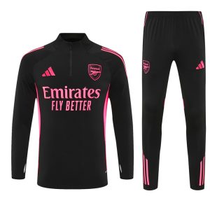 2025-26 Arsenal Black Tracksuit - Front