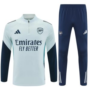 2025-26 Arsenal Light Grey Tracksuit - Front