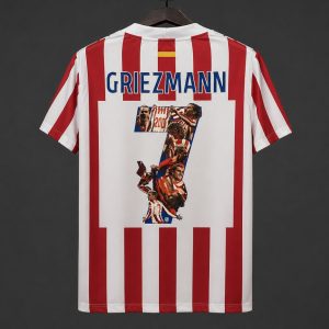 2025/26 Atletico Madrid Home Jersey With Griezmann Special Printing - Front