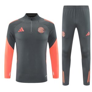 2025-26 Bayern Munich Dark Grey Tracksuit - Front