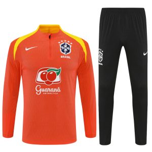 2025-26 Brazil Orange Tracksuit - Player Version - Front