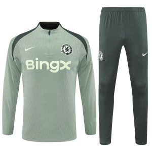 2025-26 Chelsea Light Green Tracksuit - Player Version - Front