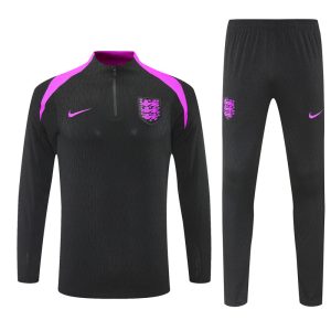 2025-26 England Black Tracksuit - Player Version - Front