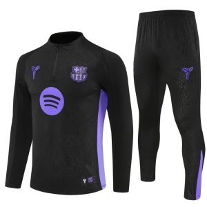 2025-26 FC Barcelona Black Tracksuit - Collaboration Edition - Front