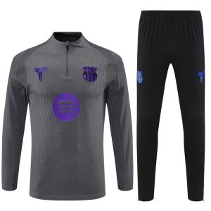 2025-26 FC Barcelona Grey Tracksuit - Collaboration Edition - Front