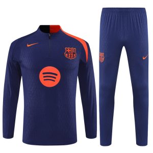 2025-26 FC Barcelona Navy Blue Tracksuit - T90 - Player Version - Front