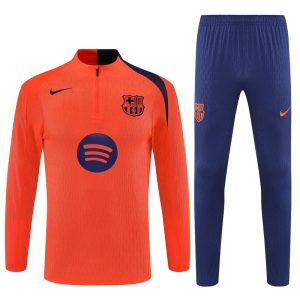 2025-26 FC Barcelona Orange Tracksuit - T90 - Player Version - Front