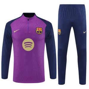 2025-26 FC Barcelona Purple Tracksuit - Player Version - Front