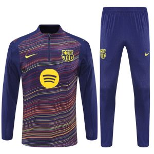 2025-26 FC Barcelona Yellow and Blue Tracksuit - Camo - Front