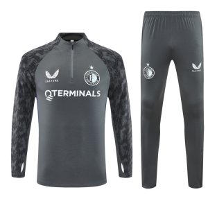 2025-26 Feyenoord Dark Grey Tracksuit - Front
