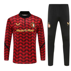 2025-26 Feyenoord Red and Black Tracksuit - Camo - Front