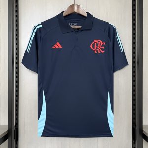 2025/26 Flamengo Dark Blue POLO Jersey S-XXXXL - Front