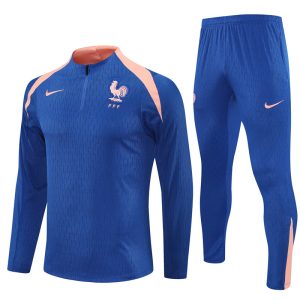 2025-26 France Royal Blue Tracksuit - Player Version - Front